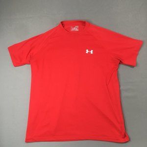 Under Armour Red HeatGear T Shirt Men’s Medium Short Sleeve Athletic